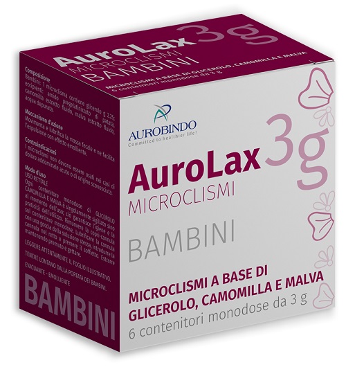 MICROCLISMI PER BAMBINI AUROLAX 6 CONTENITORI 3 G - Farmacianumberone.it