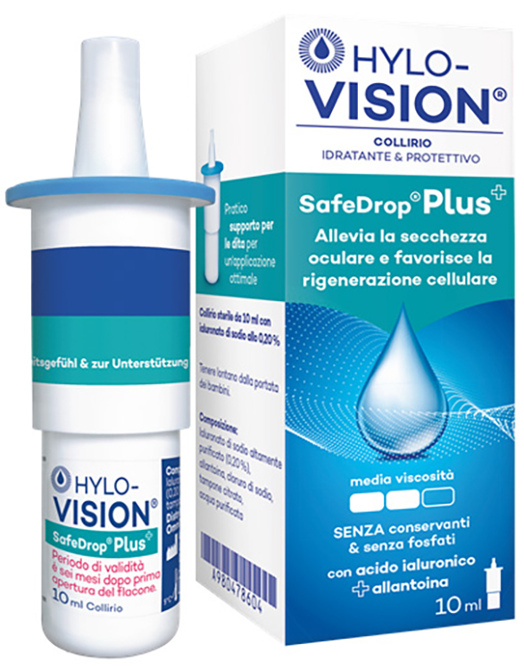 HYLOVISION SAFE DROP PLUS COLLIRIO IDRATANTE E PROTETTIVO 10 ML - Farmacianumberone.it
