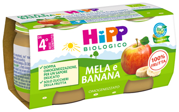 HIPP BIO OMOGENEIZZATO MELA/BANANA 2X80 G - Farmacianumberone.it