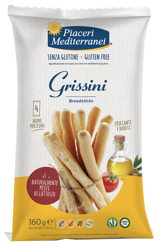 PIACERI MEDITERRANEI GRISSINI 160 G - Farmacianumberone.it