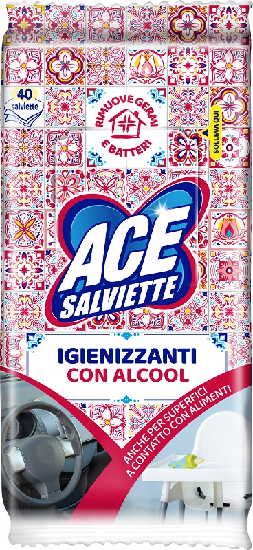 ACE SALVIETTE IGIENIZZANTI ALCOOL 40 PEZZI - Farmacianumberone.it