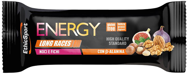 ETHICSPORT ENERGY LONG RACES BARRETTA ENERGETICA CON BETA-ALANINA NOCI E FICHI 40 G - Farmacianumberone.it