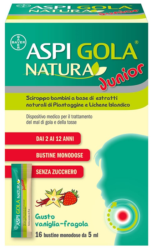 ASPI GOLA NATURA JUNIOR 16 BUSTINE MONODOSE DA 5 ML - Farmacianumberone.it