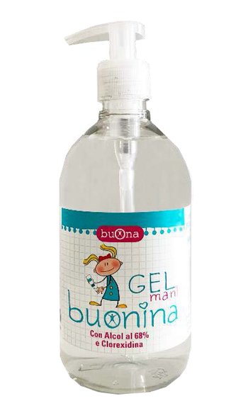 BUONA BUONINA GEL IGIENIZZANTE MANI ALCOOL 68% E CLOREXIDINA 500 ML - Farmacianumberone.it