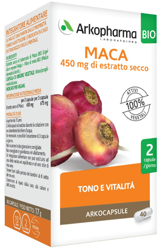 ARKO CAPSULE MACA BIO 40 CAPSULE - Farmacianumberone.it