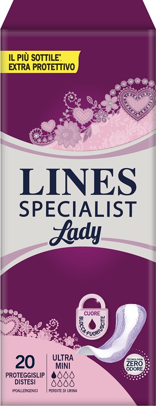 ASSORBENTI PER INCONTINENZA LINES SPECIALIST LADY ULTRAMINI 20 PEZZI - Farmacianumberone.it
