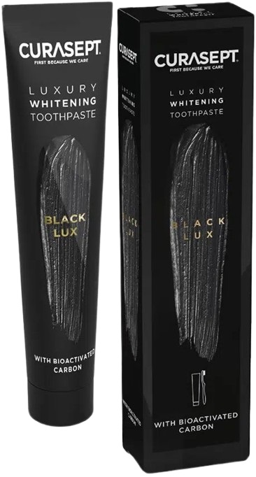 CURASEPT BLACK LUXURY WHITENING DENTIFRICIO 75 ML - Farmacianumberone.it