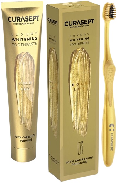 CURASEPT GOLD LUXURY WHITENING DENTIFRICIO 75 ML - Farmacianumberone.it