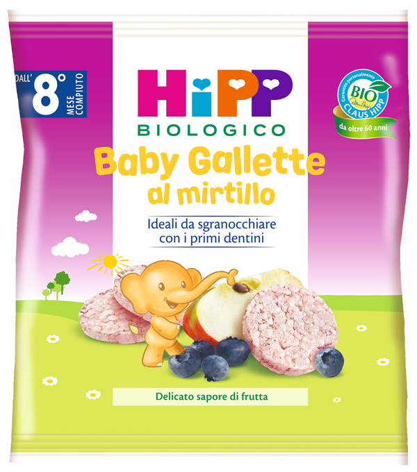 HIPP BABY GALLETTE DI RISO AL MIRTILLO 30 G - Farmacianumberone.it