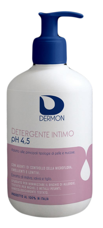 DERMON DETERGENTE INTIMO USO FREQUENTE PH 4,5 500 ML - Farmacianumberone.it