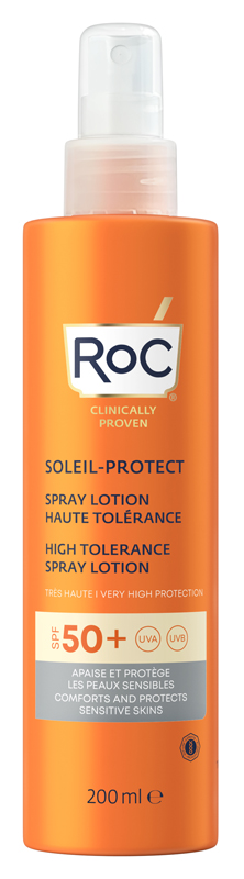 ROC LOZIONE SPRAY SOLARE CORPO SPF 50+ ELEVATA TOLLERABILITA' 200 ML - Farmacianumberone.it