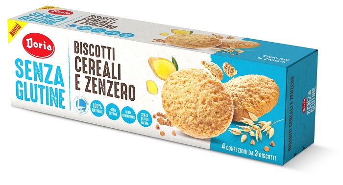 DORIA BISCOTTI CEREALI-ZENZERO 4X37,5 G - Farmacianumberone.it