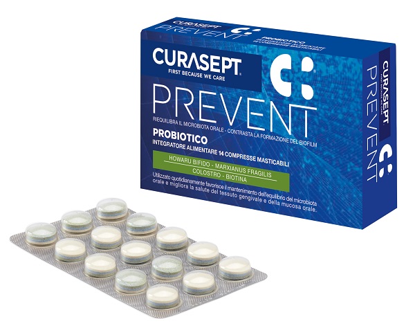 CURASEPT PREVENT PROBIOTICO 14 COMPRESSE MASTICABILI - Farmacianumberone.it