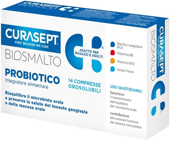 CURASEPT BIOSMALTO PROBIOTICO 14 COMPRESSE - Farmacianumberone.it