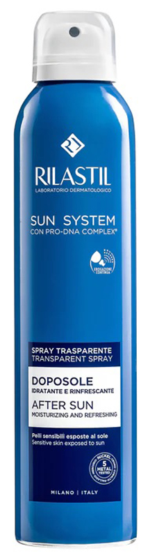 RILASTIL SUN SYSTEM DOPOSOLE SPRAY TRASPARENTE DOPOSOLE IDRATANTE E RINFRESCANTE 200 ML - Farmacianumberone.it