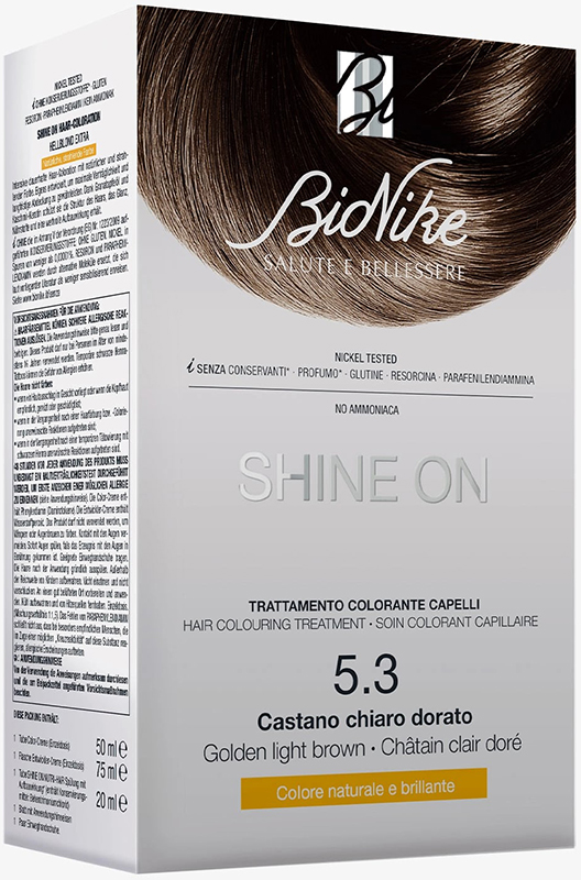 SHINE ON CASTANO CHIARO DORATO 5,3 FLACONE 75 ML + TUBO 50 ML - Farmacianumberone.it