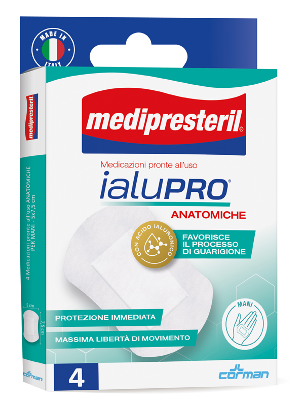 MEDIPRESTERIL IALUPRO MANI 5X7,5 CM 4 PEZZI - Farmacianumberone.it