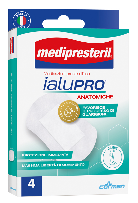 MEDIPRESTERIL IALUPRO GAMBE 10X15 CM 4 PEZZI - Farmacianumberone.it