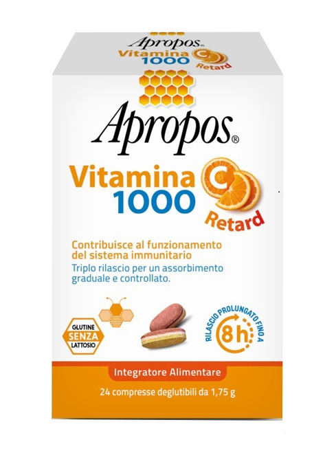 APROPOS VITAMINA C 1000 A RILASCIO PROLUNGATO 24 COMPRESSE DEGLUTIBILI - Farmacianumberone.it