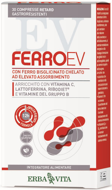 FERRO EV RETARD 30 COMPRESSE GASTRORESISTENTI - Farmacianumberone.it