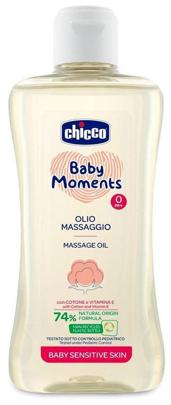 CHICCO BABY MOMENTS OLIO MASSAGGIO SENSITIVE 200 ML - Farmacianumberone.it