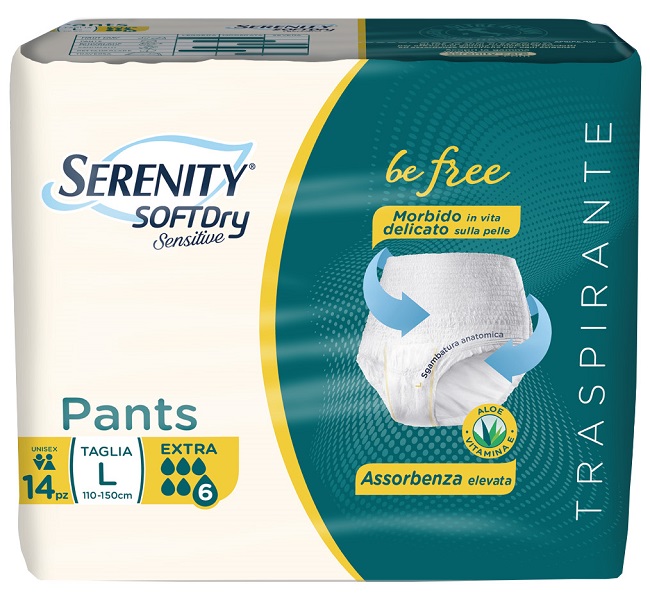 SERENITY PANTS SD SENSITIVE BE FREE EXTRA L 14 PEZZI - Farmacianumberone.it