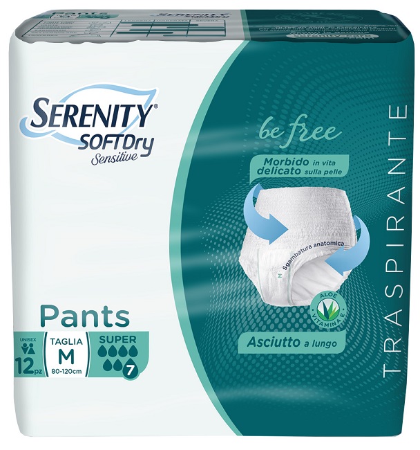SERENITY PANTS SD SENSITIVE SUPER M 12 PEZZI - Farmacianumberone.it
