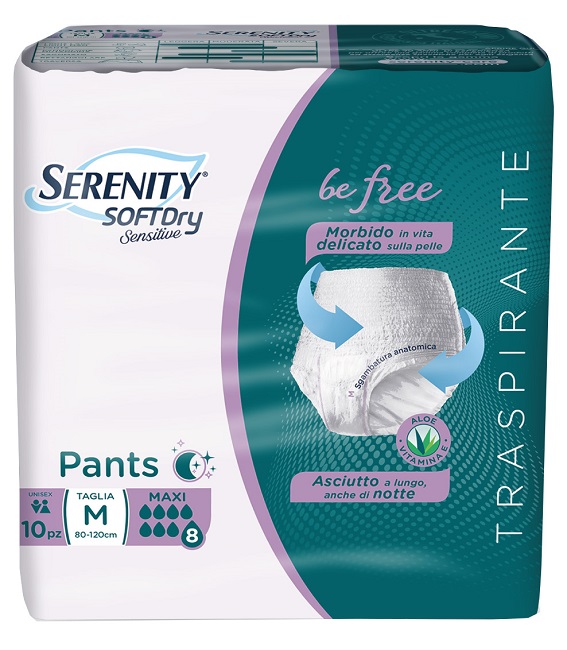 SERENITY PANTS SD SENSITIVE BE FREE MAXI M 10 PEZZI - Farmacianumberone.it