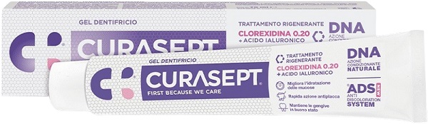 CURASEPT GEL DENTIFRICIO ADS DNA TRATTAMENTO RIGENERANTE 75 ML - Farmacianumberone.it