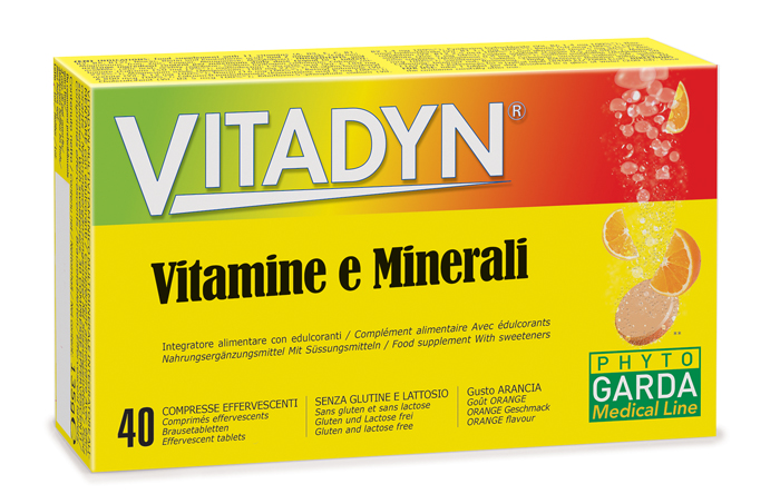 VITADYN VITAMINE/MINERALI 40 COMPRESSE EFFERVESCENTI IN 2 TUBI - Farmacianumberone.it