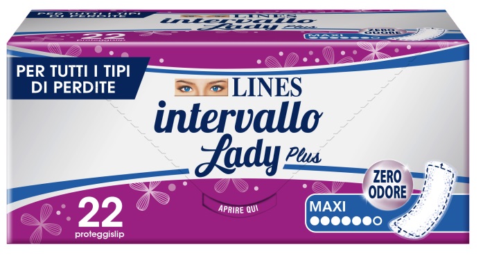 PROTEGGISLIP LINES INTERVALLO LADY PLUS MAXI 22 PEZZI - Farmacianumberone.it