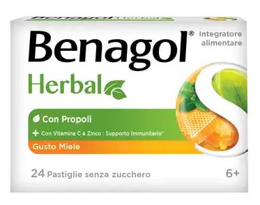 BENAGOL HERBAL MIELE 24 PASTIGLIE - Farmacianumberone.it