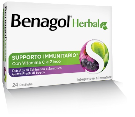 BENAGOL HERBAL FRUTTI DI BOSCO 24 PASTIGLIE - Farmacianumberone.it