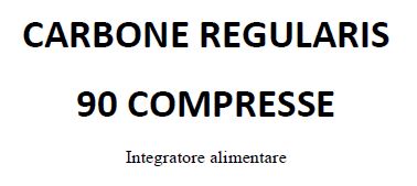 CARBONE REGULARIS 90 COMPRESSE - Farmacianumberone.it