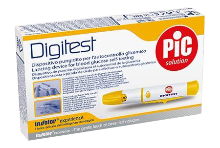 DISPOSITIVO PUNGIDITO AUTOMATICO DIGITEST REGOLABILE 9 LIVELLI LANCETTE COMPATIBILI PIC DIGITEST E PRONTODIGITEST - Farmacianumberone.it
