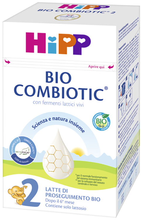 HIPP LATTE 2 COMBIOTIC 600 G BIO - Farmacianumberone.it