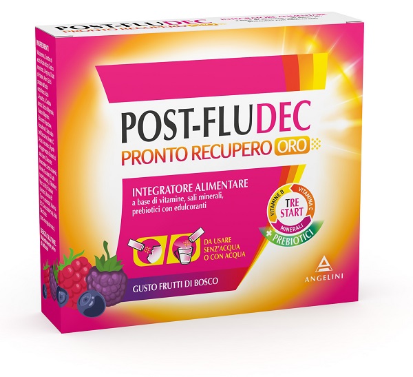 POSTFLUDEC FRUTTI DI BOSCO PRONTO RECUPERO ORO 12 BUSTINE - Farmacianumberone.it