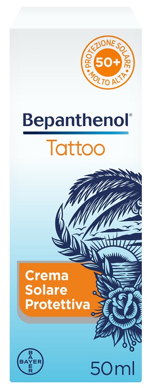 BEPANTHENOL TATTOO CREMA SOLARE PROTETTIVA SPF50+ 50 ML - Farmacianumberone.it