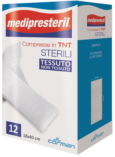 COMPRESSE STERILI TNT MEDIPRESTERIL 18X40 CM 12 PEZZI - Farmacianumberone.it