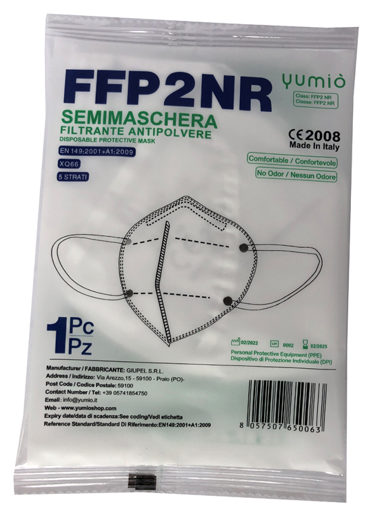MASCHERINA SEMIFILTRANTE XQ66 FFP2 NR 1 PEZZO - Farmacianumberone.it
