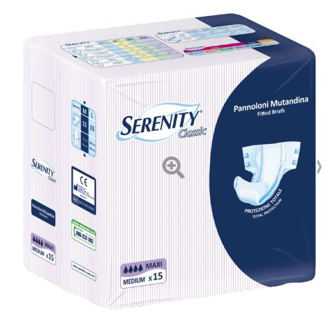 PANNOLONE MUTANDINA SERENITY CLASSIC MAXI TAGLIA EXTRALARGE 15 PEZZI - Farmacianumberone.it