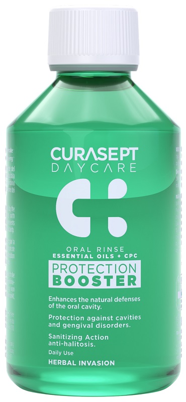 CURASEPT DAYCARE COLLUTORIO PROTECTION BOOSTER HERBAL INVESION 100 ML - Farmacianumberone.it