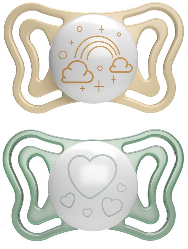 CHICCO SUCCHIETTO LIGHT LUMI SILICONE 2-6M 2 PEZZI - Farmacianumberone.it