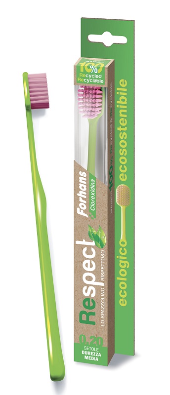 FORHANS RESPECT SPAZZOLINO ECOLOGICO 0,20 SETOLE MEDIE - Farmacianumberone.it