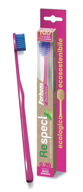 FORHANS RESPECT SPAZZOLINO ECOLOGICO 0,20 SETOLE MEDIE MORBIDE - Farmacianumberone.it
