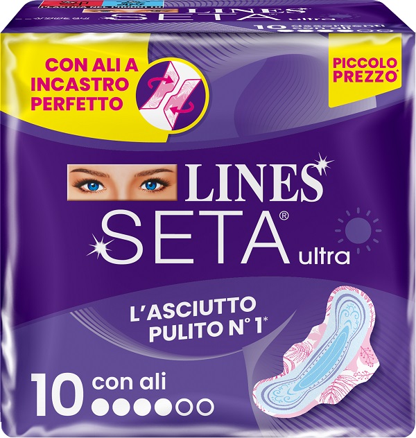 LINES SETA ULTRA ASSORBENTI ALI DWCT 10 PEZZI - Farmacianumberone.it