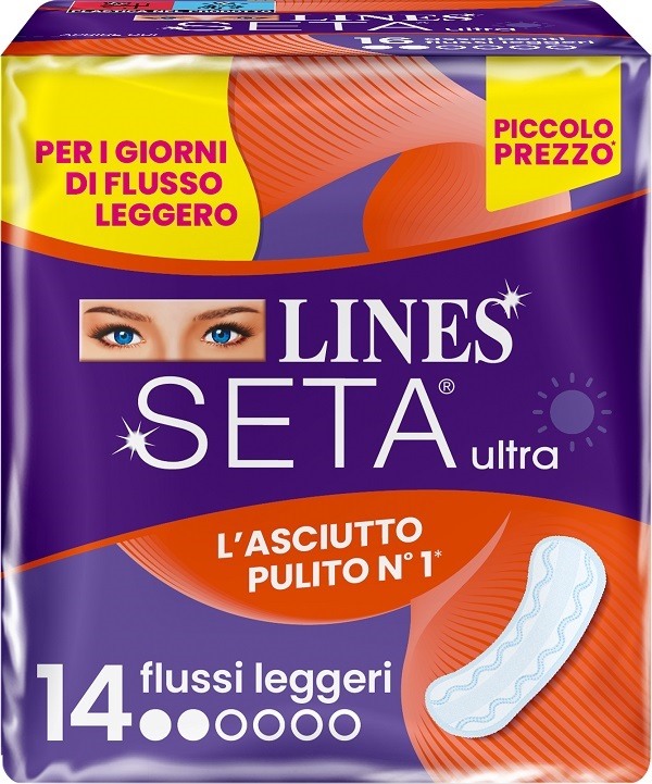 LINES SETA ULTRA ASSORBENTI LEGGERO DWCT 14 PEZZI - Farmacianumberone.it