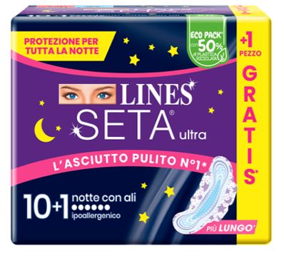 LINES SETA ULTRA ASSORBENTI NOTTE CP 10+1 PEZZI - Farmacianumberone.it