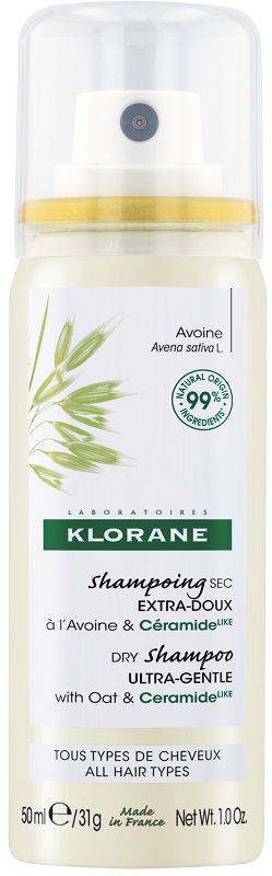 KLORANE SHAMPOO SECCO EXTRA DELICATO AVENA&CERAMIDE TUTTI I TIPI DI CAPELLI SPRAY 50 ML - Farmacianumberone.it