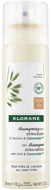 KLORANE SHAMPOO SECCO EXTRA DELICATO AVENA&CERAMIDE CAPELLI SCURI 150 ML - Farmacianumberone.it